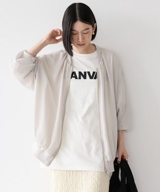 AMERICAN HOLIC リバーシブルシフォン×チュールブルゾン Light Gray