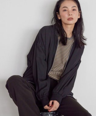 AMERICAN HOLIC リバーシブルシフォン×チュールブルゾン Black