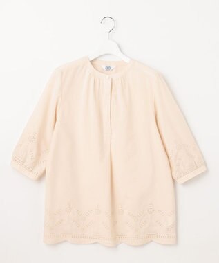 J.PRESS LADIES 【WEB限定カラーあり・洗える】セルロース刺繍 ブラウス アイボリー系