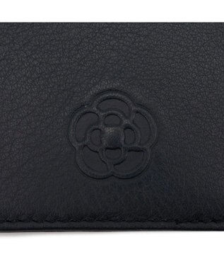 CLATHAS ワッフル リール付きパスケース ネイビー