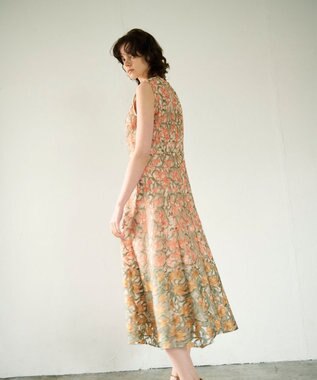 GRACE CONTINENTAL サラサオーナメントドレス オレンジ