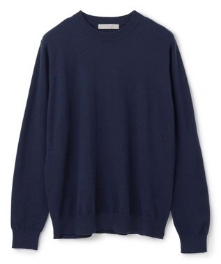 UNFILO MENS 【男女兼用】ライトウォーム クルーネックニット ネイビー
