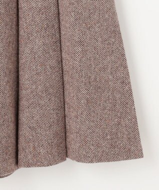 組曲 L 【WEB限定】ネコアシツィード プリーツスカート ダークブラウン系