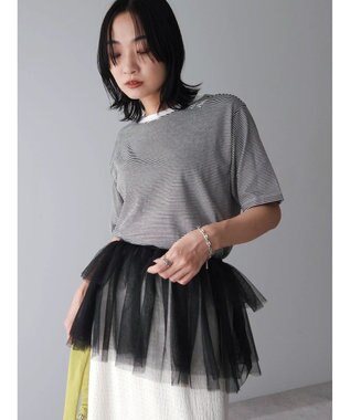 Green Parks マルチｗａｙチュールプリーツベルト Black