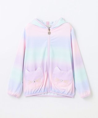 ANY KIDS サラサラ UVカット パーカー レインボー