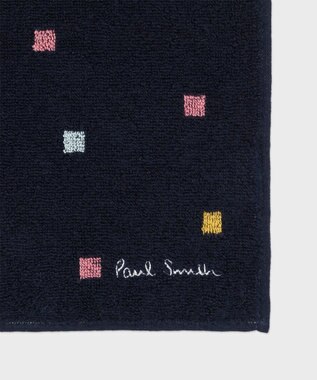 Paul Smith Watercolor Squares ハンカチ ネイビー
