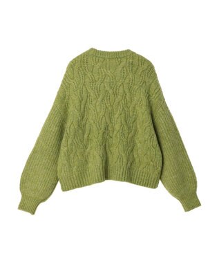 Green Parks armonia. ケーブルニットプルオーバー Light Green