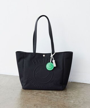 TOPKAPI 【Breath TOPKAPI】SMILE COLLECTION エンボス スマイル ビッグ トートバッグ /スマイルチャーム付き