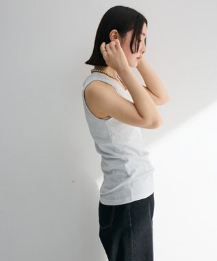 Green Parks ・Ｐｅｔｉｔ　Ｆｌｅｕｒ　ラメリブタンクトップ Black