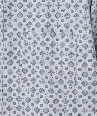 JOSEPH ABBOUD 【キングサイズ・柔らか】ファインパターンプリント シャツ サックスブルー系5