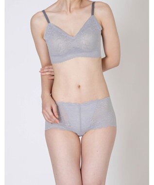 WACOAL 【GOCOCi ゴコチ】 ブラレット アウターにひびきにくい 肌あたりのやさしいレース ワイヤレス ブラジャー ノンワイヤーブラ レディース CGG297 /ワコール グレー