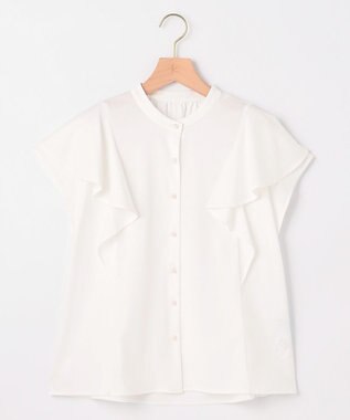 組曲 【UVケア】プレーティング天竺 パールボタンブラウス アイボリー系