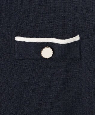 TOCCA BI-COLOR KNIT DRESS ニットドレス ネイビー系