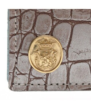 A.D.M.J. 【牛革】クロコ型押し/ロングウォレット アルジェント