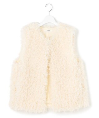 23区 S 【SLOW/一部店舗限定】フェイクファー ジレ アイボリー系