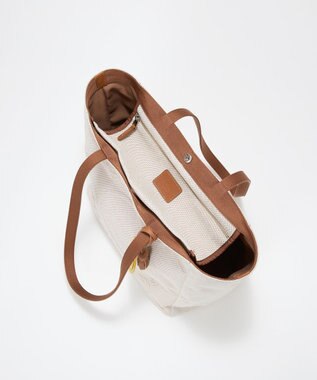 TOPKAPI 【Breath TOPKAPI】SMILE COLLECTION エンボス スマイル ビッグ トートバッグ /スマイルチャーム付き ベージュ