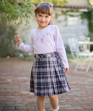 ANY KIDS プリーツ スカパン ネイビー×チェック