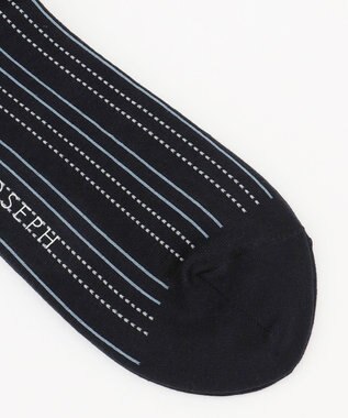 JOSEPH HOMME ピンコンボストライプ　ソックス ブラック系3