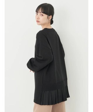 earth music&ecology バックヘムプリーツチュニック Black