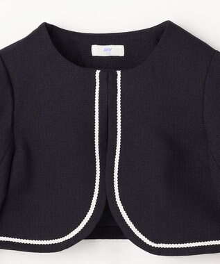 ANY KIDS 【2点セット】ノーカラー ボレロジャケット+襟付き ワンピース グレー