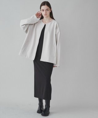 WEGO 【ユニセックス着用ITEM】トロミノーカラーブルゾン ライトベージュ