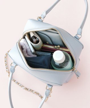 TOCCA ECLAT CARRE LEATHERBAG レザーバッグ ブルー系