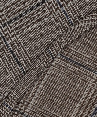 J.PRESS YORK STREET 【UNISEX】チェックストレッチCPOジャケット ブラウン系3