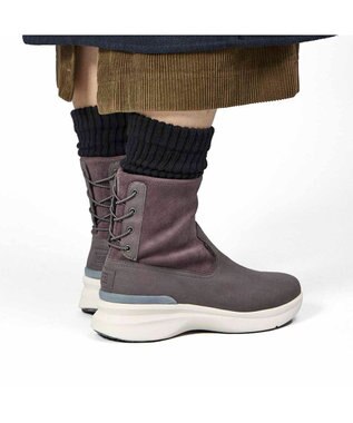 ing <ing>【レイン対応】厚底ストレッチブーツ ダークグレー