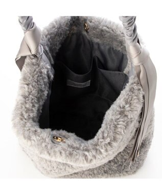 UNBILLION カシュカシュ cachecache / 下がりグログランボアトートバッグ GY