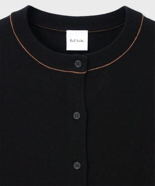 Paul Smith 【洗える】シアー コンビネーション カーディガン ブラック