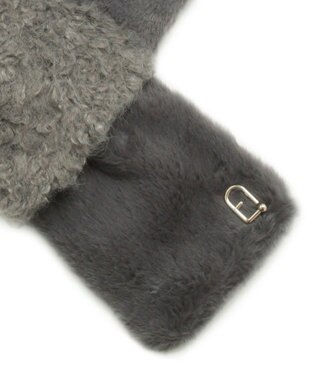 MOONBAT FURULA バイカラー フェイクファーマフラー ダークグレー