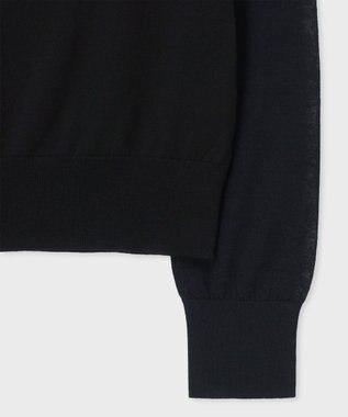 Paul Smith 【洗える】シアー コンビネーション カーディガン ブラック
