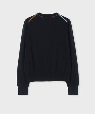 Paul Smith 【洗える】シアー コンビネーション カーディガン ブラック