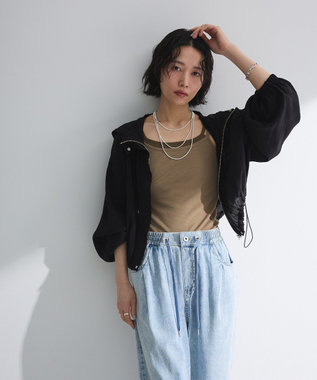 Green Parks ・Ｐｅｔｉｔ　Ｆｌｅｕｒ　レイヤードキャミ（カップ付 Gray Mixture