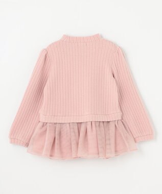 ANY KIDS ふくれジャガードリボンチュニック ピンク