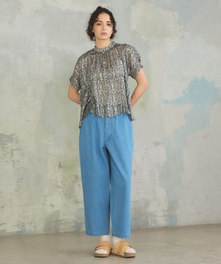 J.PRESS YORK STREET 【WOMEN】オリジナルタイルプリント ブラウス ブラック系5