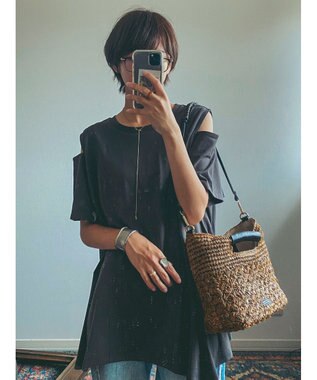 Green Parks ショルダーカットチュニック Gray