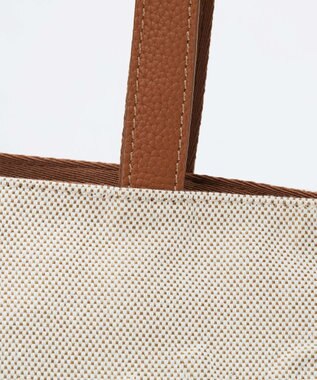 TOPKAPI 【Breath TOPKAPI】SMILE COLLECTION エンボス スマイル ビッグ トートバッグ /スマイルチャーム付き ベージュ