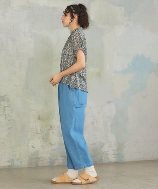 J.PRESS YORK STREET 【WOMEN】オリジナルタイルプリント ブラウス ブラック系5