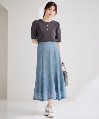 ANY SIS 【洗える】レースマーメイド スカート ライトブルー