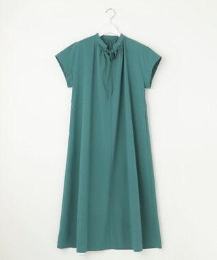 UNFILO 【GISELe 6月号掲載/洗える/軽量】MOVE TEX ギャザーワンピース グリーン
