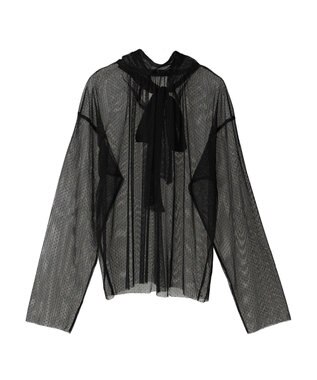 Green Parks AnriettMusee ドットチュール２ＷＡＹボウタイブラウス Black