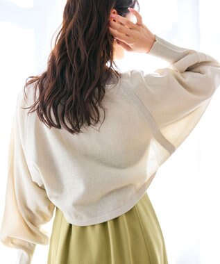 Feroux ラメニット ボレロ ベージュ系