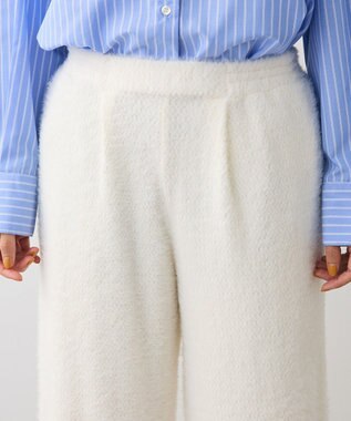 Green Parks フェザーレースジャガードパンツ Off White