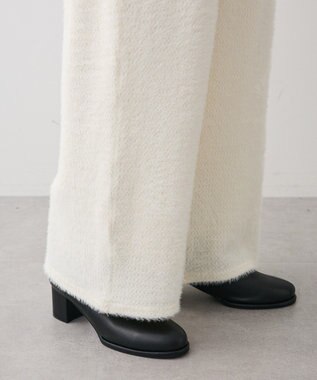 Green Parks フェザーレースジャガードパンツ Off White