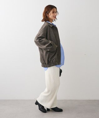 Green Parks フェザーレースジャガードパンツ Off White