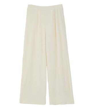 Green Parks フェザーレースジャガードパンツ Off White