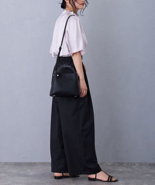 MioFIRANO STONE B001 ハンドバッグ BLACK