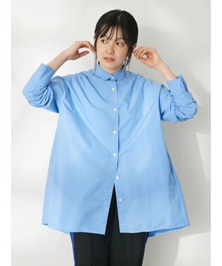 CRAFT STANDARD BOUTIQUE イージーケアコクーンポケ付きチュニック Blue