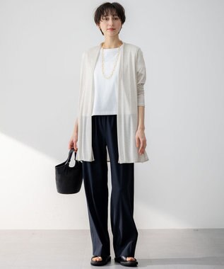 23区 L 【GLOW6月号掲載/洗える】スビンギザコットン クロップド Tシャツ ホワイト系